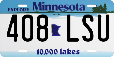 MN license plate 408LSU