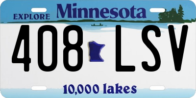 MN license plate 408LSV