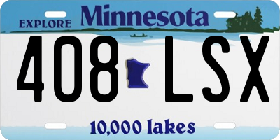 MN license plate 408LSX