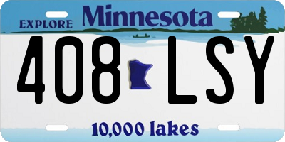 MN license plate 408LSY