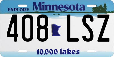 MN license plate 408LSZ