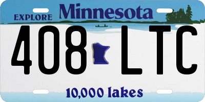 MN license plate 408LTC