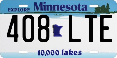 MN license plate 408LTE