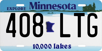 MN license plate 408LTG
