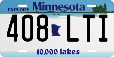 MN license plate 408LTI
