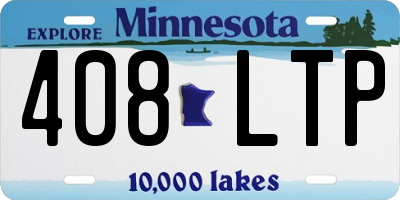 MN license plate 408LTP