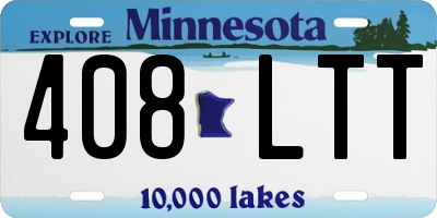 MN license plate 408LTT