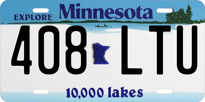 MN license plate 408LTU