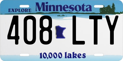 MN license plate 408LTY