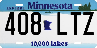 MN license plate 408LTZ