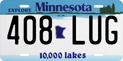 MN license plate 408LUG