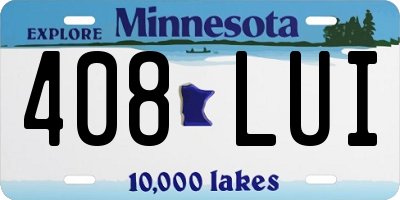 MN license plate 408LUI
