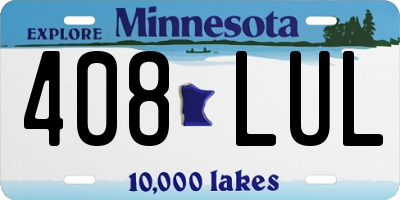 MN license plate 408LUL