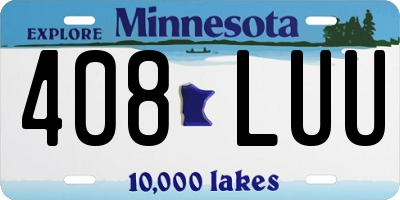 MN license plate 408LUU
