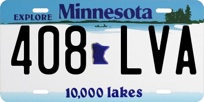 MN license plate 408LVA