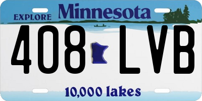 MN license plate 408LVB