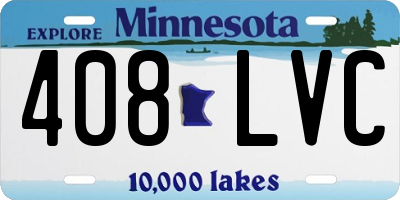 MN license plate 408LVC