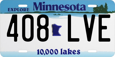 MN license plate 408LVE