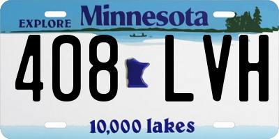 MN license plate 408LVH