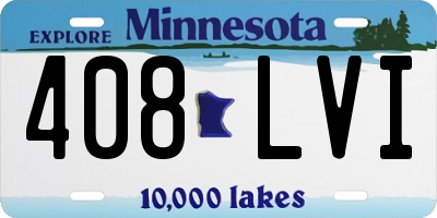 MN license plate 408LVI