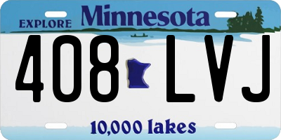 MN license plate 408LVJ