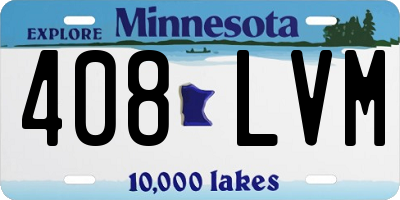 MN license plate 408LVM