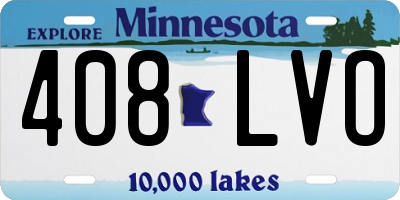 MN license plate 408LVO