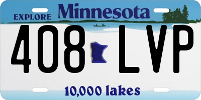 MN license plate 408LVP