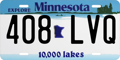 MN license plate 408LVQ