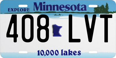 MN license plate 408LVT