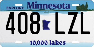 MN license plate 408LZL