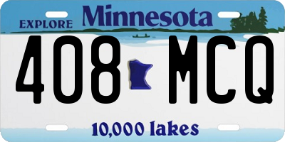 MN license plate 408MCQ