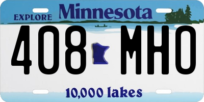 MN license plate 408MHO