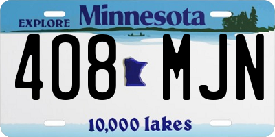 MN license plate 408MJN