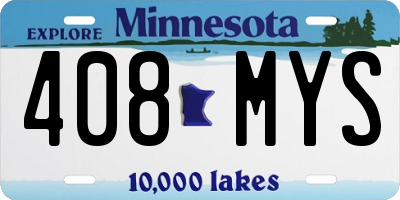 MN license plate 408MYS