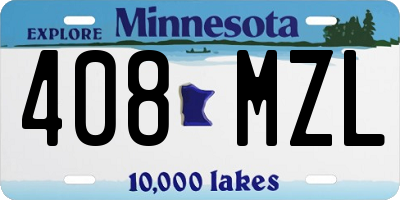 MN license plate 408MZL