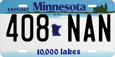 MN license plate 408NAN