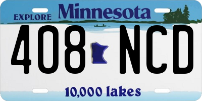 MN license plate 408NCD