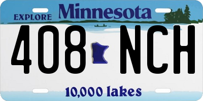 MN license plate 408NCH