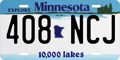 MN license plate 408NCJ
