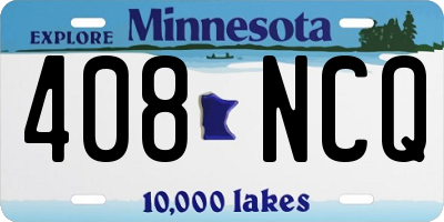MN license plate 408NCQ
