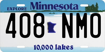 MN license plate 408NMO