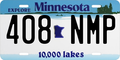 MN license plate 408NMP