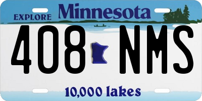 MN license plate 408NMS