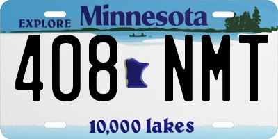 MN license plate 408NMT