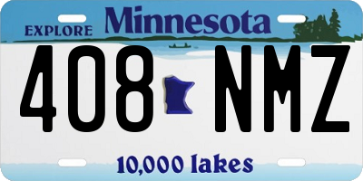MN license plate 408NMZ