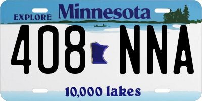 MN license plate 408NNA