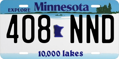 MN license plate 408NND