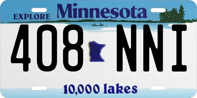 MN license plate 408NNI