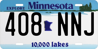 MN license plate 408NNJ